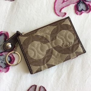 Coach Logo Brown Mini Wallet